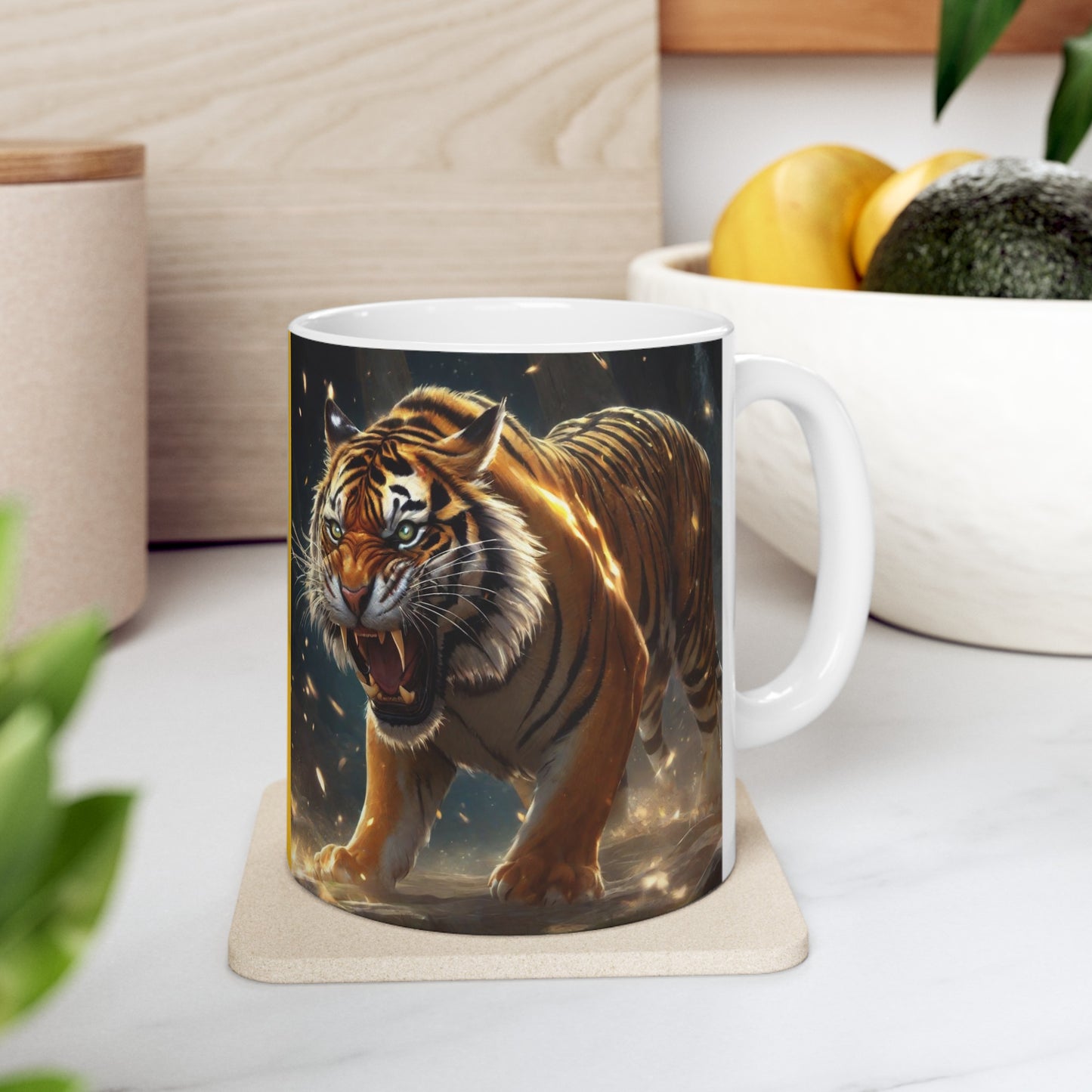 Coffee Mug, (11oz, 15oz) “Untamed Tiger”