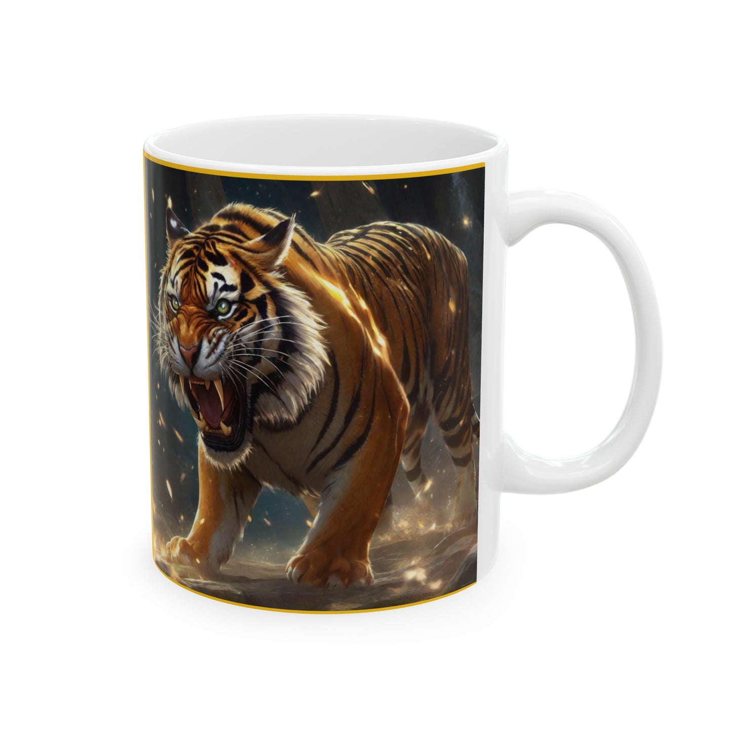 Coffee Mug, (11oz, 15oz) “Untamed Tiger”