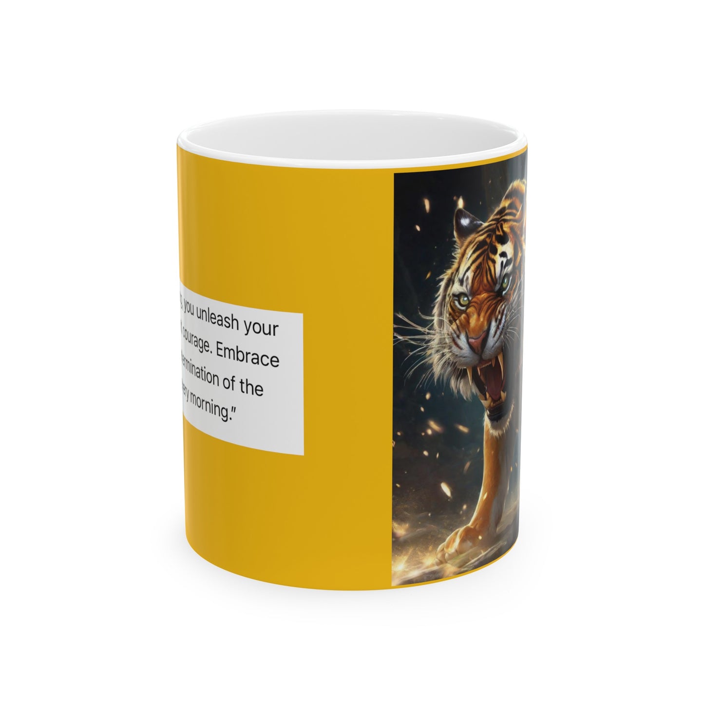 Coffee Mug, (11oz, 15oz) “Untamed Tiger”